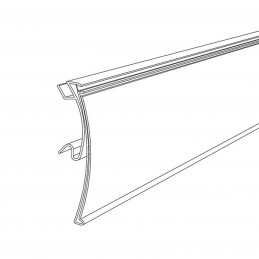 CENSKA LETVICA - KLIK - GIBLJIVA - C PROFIL - EXSTRUDIRANA - BELA - D1000 -V39