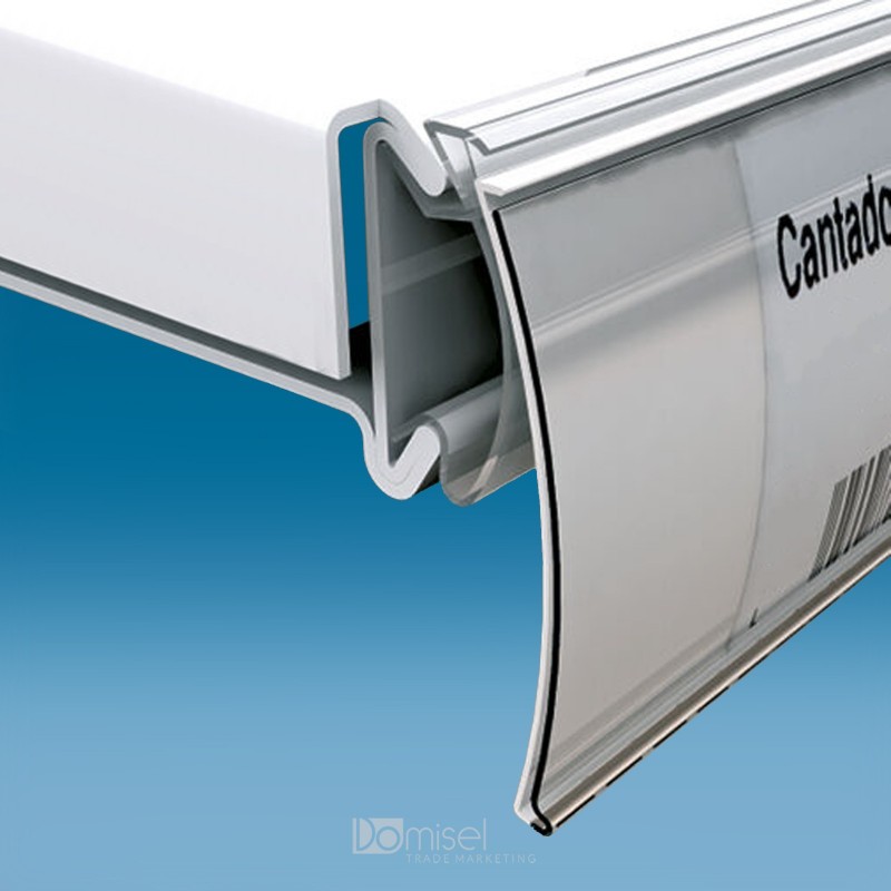 CENSKA LETVICA - KLIK - GIBLJIVA - C PROFIL - EXSTRUDIRANA - BELA - D1000 -V39