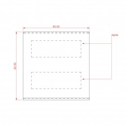 Stensko stojalo za reklame - samolepilno - U pokončen - 80X80
