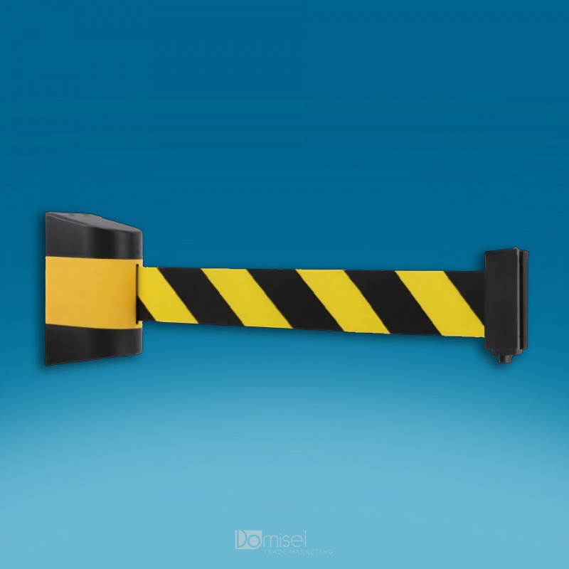 IZVLEČNA KASETA - ZA PREGRADO - STENSKA - ČRNO RUMENA - ČRNO RUMEN TRAK -  RAZLIČNE DOLŽINE