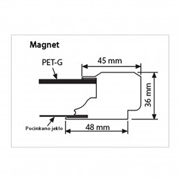 OGLASNA DESKA Z MAGNETNO TABLO - RAZLIČNE VELIKOSTI