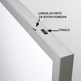SVETLOBNI LED TOTEM - MAGNET - 594 X 1682 mm - SIV IN ČRN
