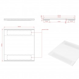Stensko stojalo za reklame - samolepilno - C pokončen - 100X100