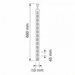 Prozoren trak za obešanje izdelkov
