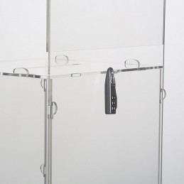 PLEKSI ŠKATLA Z ALU PODSTAVKOM - S TOPPERJEM - RAZLIČNE VELIKOSTI