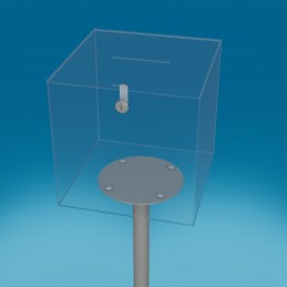 Pleksi steklena škatla za žrebanje z drsnim pokrovom kjučavnico in podstavkom - D300 G300 V300