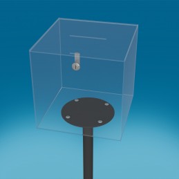 Pleksi steklena škatla za žrebanje z drsnim pokrovom kjučavnico in podstavkom - D300 G300 V300