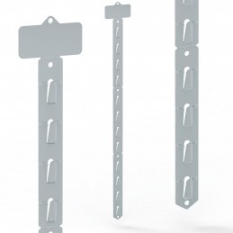 PLASTIČEN BEL TRAK S TOPERJEM - PERFORIRAN - ZA OBEŠANJE IZDELKOV - 12 KLJUKIC