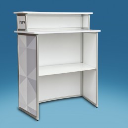 Zložljiv ovalen promocijski dvojni pult - 1033 x 562 mm