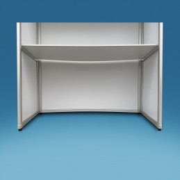 Zložljiv ovalen promocijski dvojni pult - 1033 x 562 mm