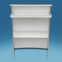 Zložljiv ovalen promocijski dvojni pult - 1033 x 562 mm