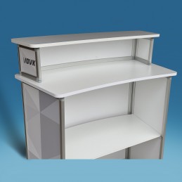 Zložljiv ovalen promocijski dvojni pult - 1033 x 562 mm