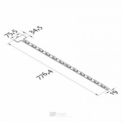 trak za obešanje izdelkov - 12 kljukic