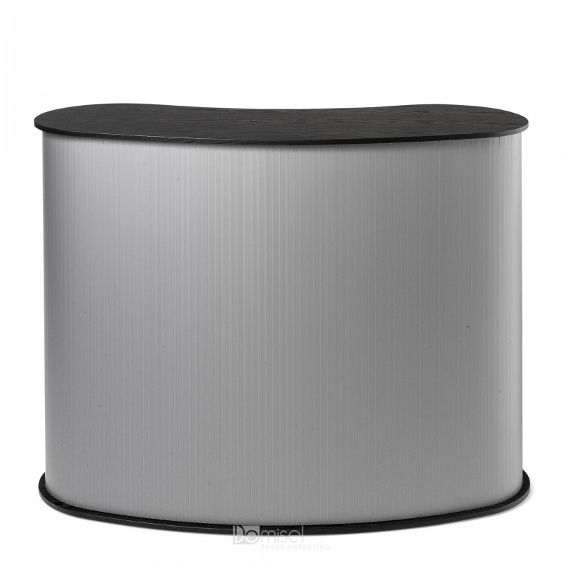 PROMOCIJSKI PULT L - PLASTIČEN - LESEN - ZAOBLJEN - POP UP - 1200 X 900 X 450