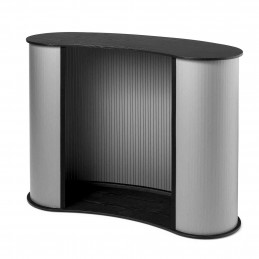 PROMOCIJSKI PULT L - PLASTIČEN - LESEN - ZAOBLJEN - POP UP - 1200 X 900 X 450