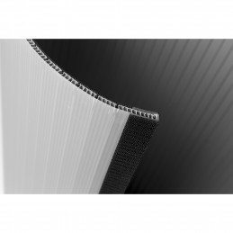 PROMOCIJSKI PULT L - PLASTIČEN - LESEN - ZAOBLJEN - POP UP - 1200 X 900 X 450