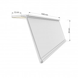 CENSKA LETVICA - 15° - EKSTRUDIRANA - PROZORNA - PROZORNO LEPILO, ZNOTRAJ - D1000 V39