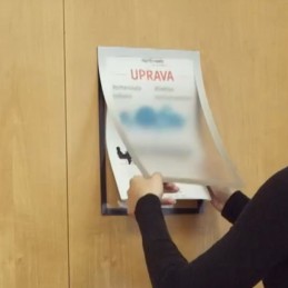 Magnetni vložni okvir samolepilni - srebrna - A4