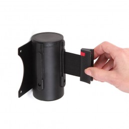 IZVLEČNA KASETA - ZA PREGRADO - STENSKA - ČRNA - ČRN TRAK - 3m