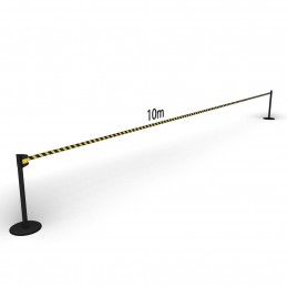 Pregradni stebriček z izvlečnim trakom 10m - MAT RAL9005 - 400 x 995 mm - SKLOP