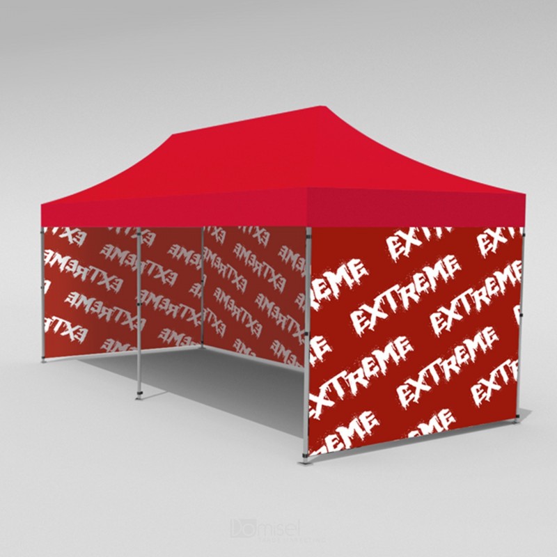 PROMOCIJSKI ŠOTOR - PAVILIJON - EXTREME - 3 x 6 m - OGRODJE S STREHO