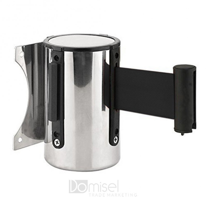 IZVLEČNA KASETA - ZA PREGRADO - STENSKA - KROM - ČRN TRAK - 5m x 5cm