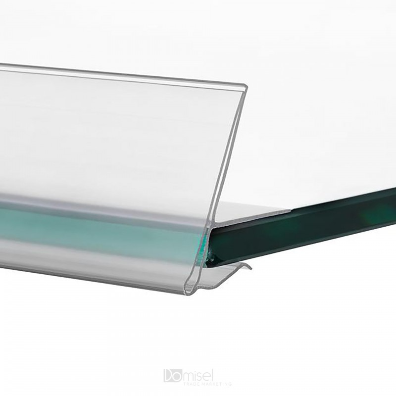 CENSKA LETVICA - ZA STEKLENE POLICE OD 5-10MM- Z ROBOM NAVZGOR - EXTRUDIRANA - D1000 V400 G20