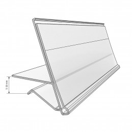 CENSKA LETVICA - ZA STEKLENE POLICE OD 5-10MM- Z ROBOM NAVZGOR - EXTRUDIRANA - D1000 V400 G20