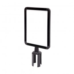 INFORMACIJSKI OKVIR - ZA PREGRADNI STEBRIČEK TRAK - ZAOBLJEN - ČRN - POKONČEN - A4