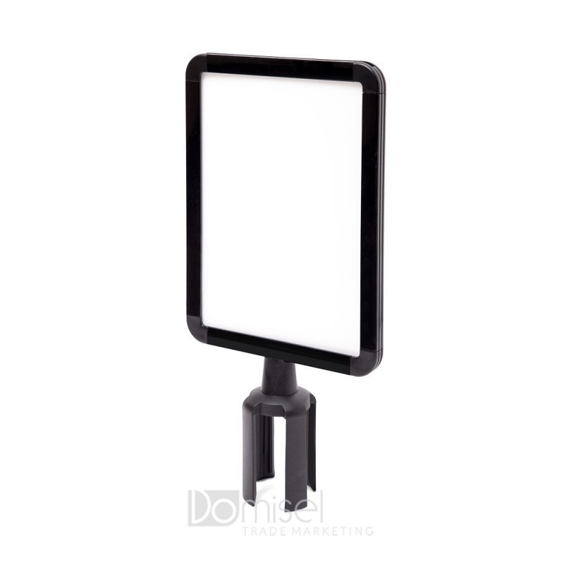 INFORMACIJSKI OKVIR - ZA PREGRADNI STEBRIČEK TRAK - ZAOBLJEN - ČRN - POKONČEN - A4