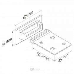 Bela horizontalna sponka