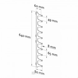 Enojne za zatikanje prozorne plastične kljukice za očala - 10 parov