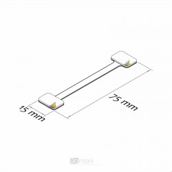 Kovinski gibljiv označevalec polic - 75 mm