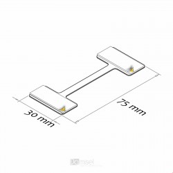 Kovinski gibljiv označevalec polic - 30 x 75 mm