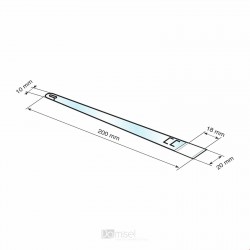 Gibljiv označevalec polic s kljukico - 200 mm