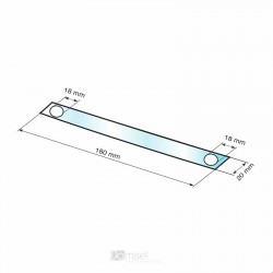 Gibljiv pravokoten označevalec polic - 180 mm