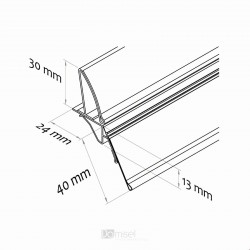 Censka letvica - za police od 3 do 13 mm - ekstrudirana - D1330 D32 G24