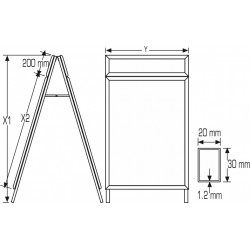 A STOJALO - KOVINSKO - CLIP CLAP - S TOPPERJEM - RAZLIČNE VELIKOSTI