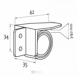 polžja sponka s plastičnima vijakoma