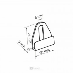 Obešalna kljukica za preproste profile