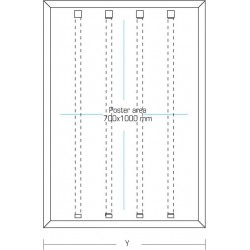 Oglati okvir z neon osvetljavo - enostranski in dvostranski