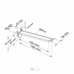 Plastična polna za zapičit kljukica z nosilcem za ceno - 50/100/150/200/250 mm
