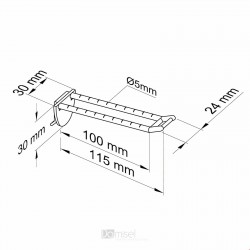 Plastična dvojna za zatikanje kljukica z nosilcem za ceno