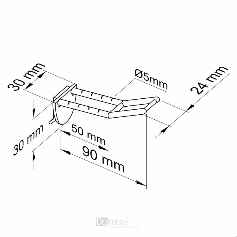 Plastična dvojna za zatikanje kljukica z nosilcem za ceno