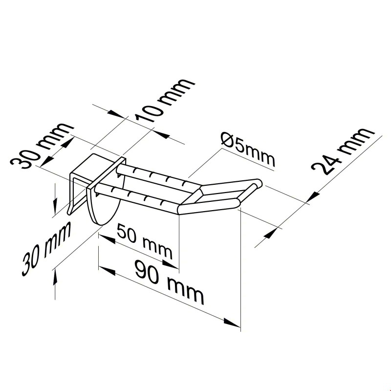 Plastična dvojna za zatikanje kljukica z nosilcem za ceno