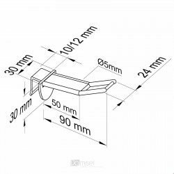 Plastična polna za zatikanje kljukica z nosilcem za ceno