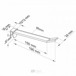 Plastična polna za zatikanje kljukica z nosilcem za ceno
