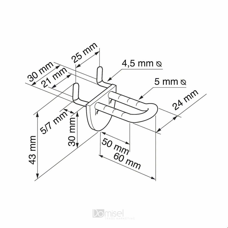 Dvojne kljukice z dvema kavljema