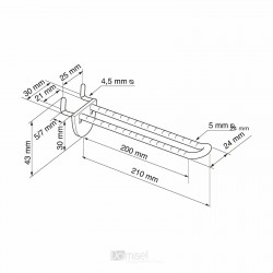 Dvojne kljukice z dvema kavljema