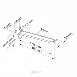 Polne kljukice z nosilcem za cenovke in za perforirane stene